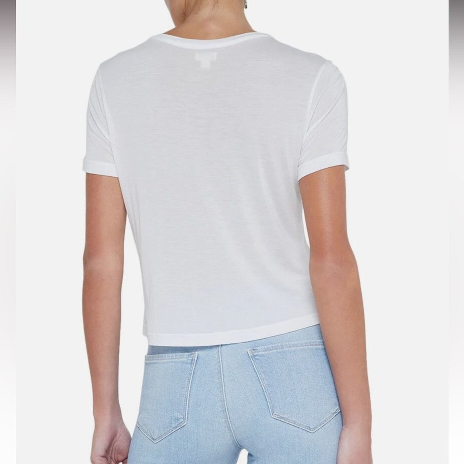 L'AGENCE NWT L'AGENCE $120 White Short Sleeve Tee size Large Size L / US 10 / IT 46 - 2 Thumbnail