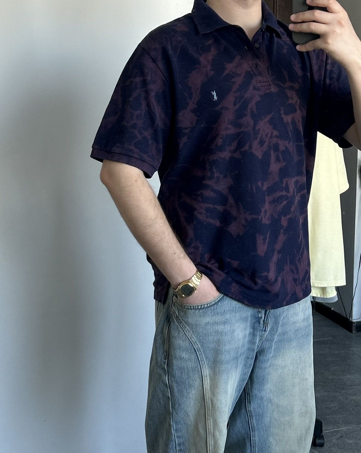 Yves Saint Laurent Vintage polo YSL Yves Saint Laurent custom xlarge logo Size US XL / EU 56 / 4 - 1 Thumbnail