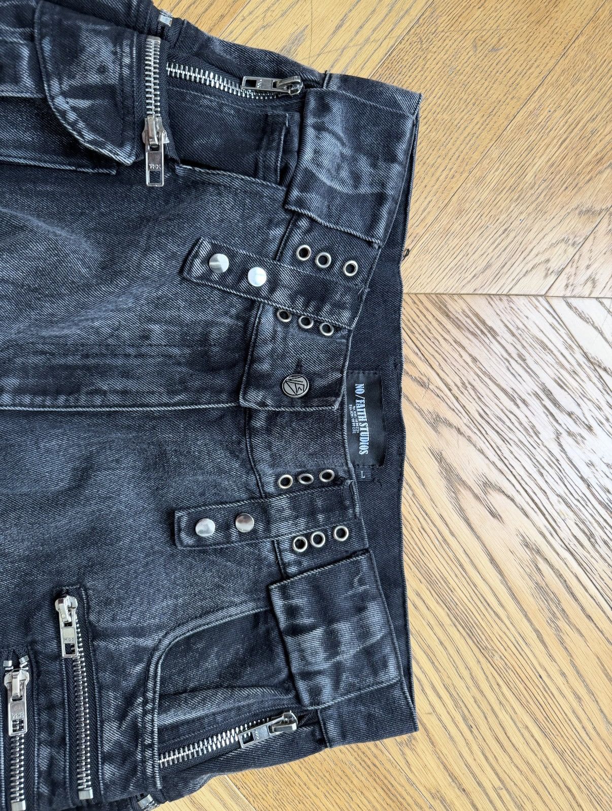 No Faith Studios No Faith black denim cargo Size US 34 / EU 50 - 2 Thumbnail