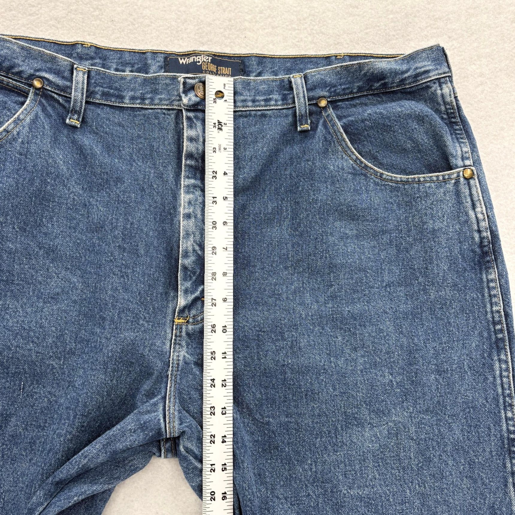 Wrangler Wrangler George Strait Jeans Mens 42x30 Blue Straight Western Cowboy Denim Jeans Mens 42 Regular Inseam 30 In Western Cowboy Size US 42 / EU 58 - 7 Thumbnail