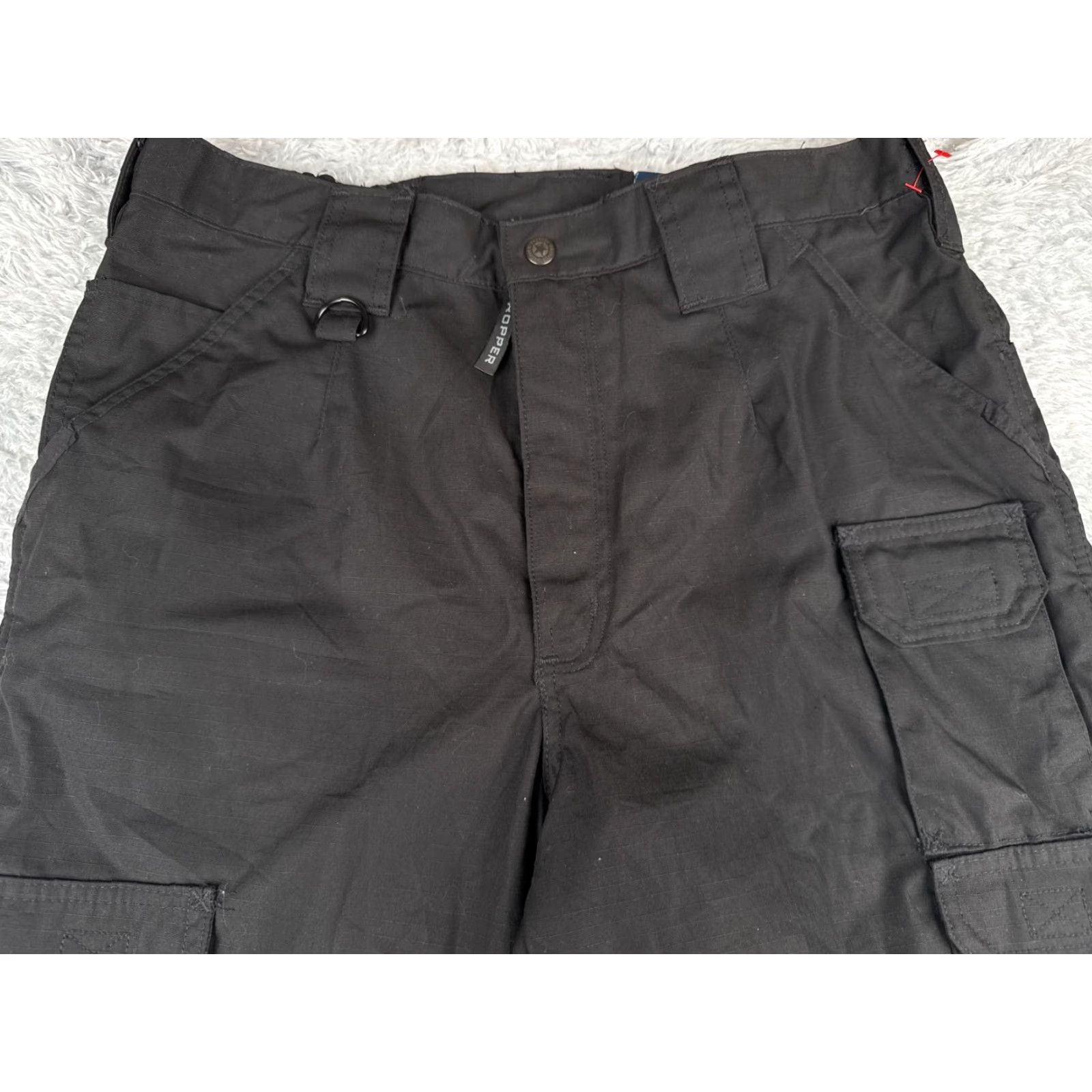 Propper PROPper Pants Women 14 Black Cargo Rip-Stop Fabric Double Knee Poly Blend Unhem Size 36" / US 14 / IT 50 - 4 Thumbnail