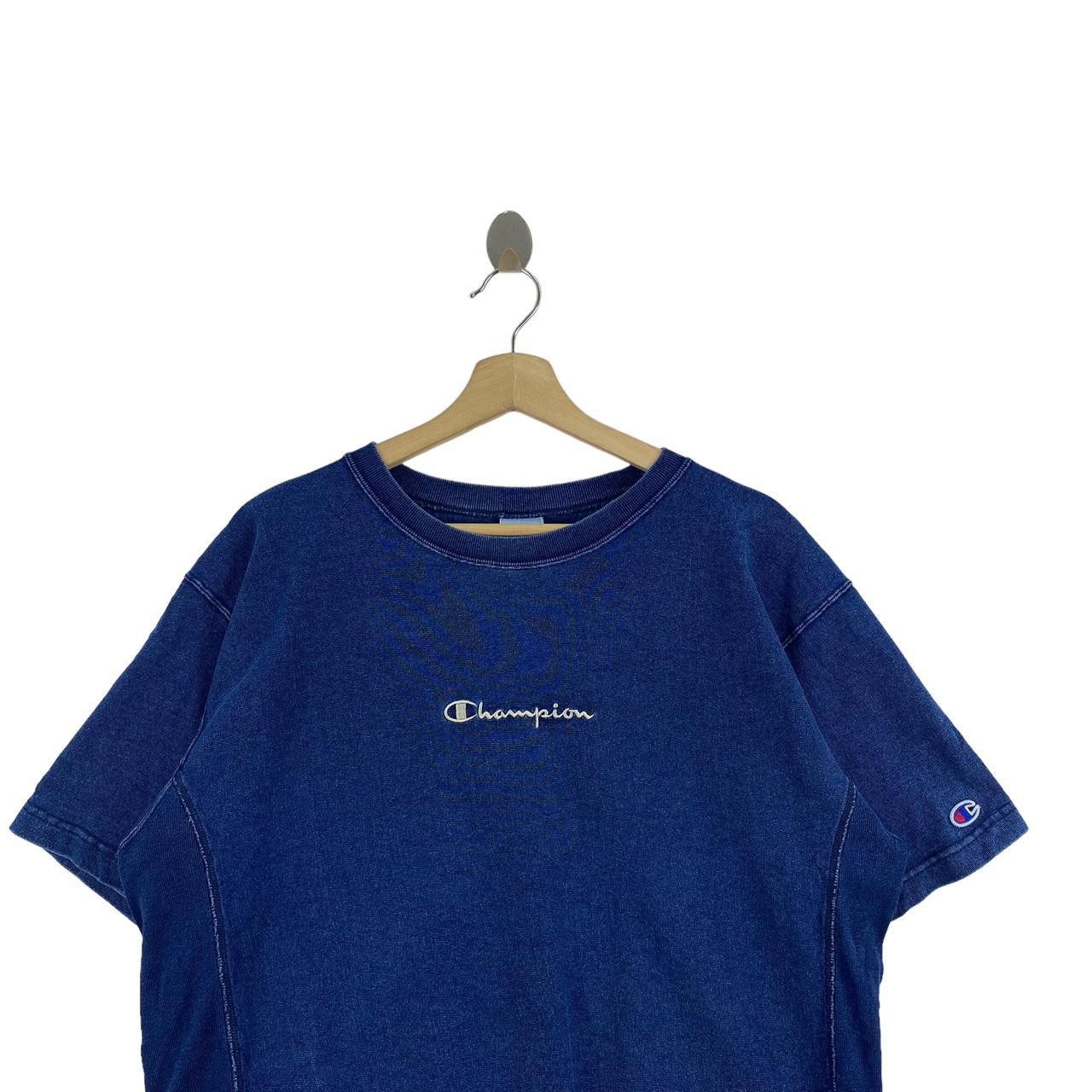 Champion Vintage 90’ CHAMPION REVERSE WEAVE Indigo Tee Shirt Size US L / EU 52-54 / 3 - 3 Thumbnail