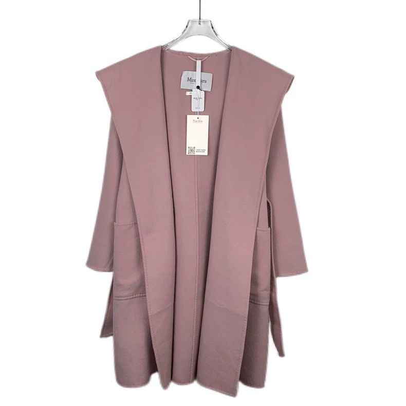 Max Mara Max Mara Pink hooded wool-mixed cashmere coat Size M / US 6-8 / IT 42-44 - 1 Thumbnail