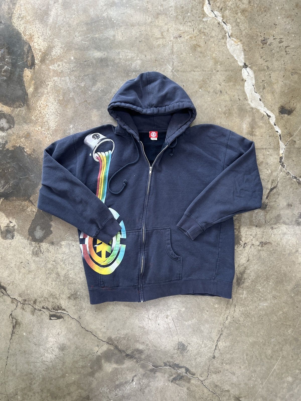 Element × Vintage Vintage Y2K 2000s Element Skatboard Paint Full Zip Hoodie XL Size US XL / EU 56 / 4 - 2 Thumbnail