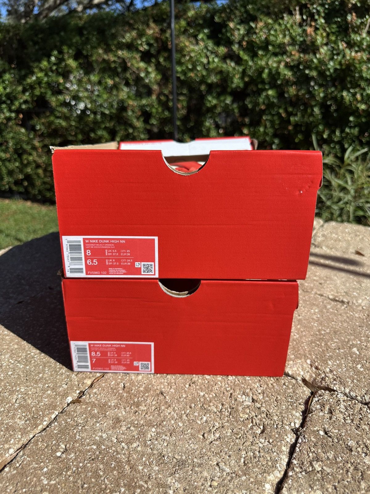 Nike Nike Dunk High Next Nature Light Crimsons Coconut Milk 8W Size US 8 / IT 38 - 11 Thumbnail
