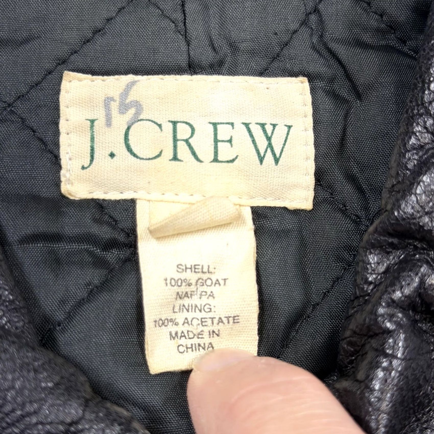 J.Crew J.Crew Jacket Womens Medium Black Leather Full Zip Collared Short Lined Size 32" / US 10 / IT 46 - 4 Thumbnail