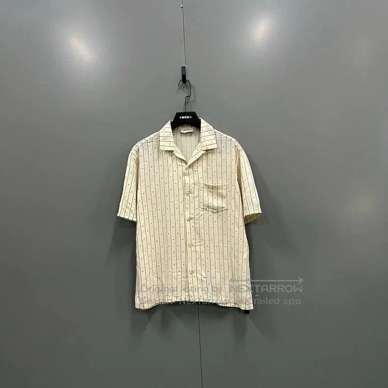 Celine Celine Yellow Stripe Short Sleeve Shirt. Size US M / EU 48-50 / 2 - 1 Thumbnail