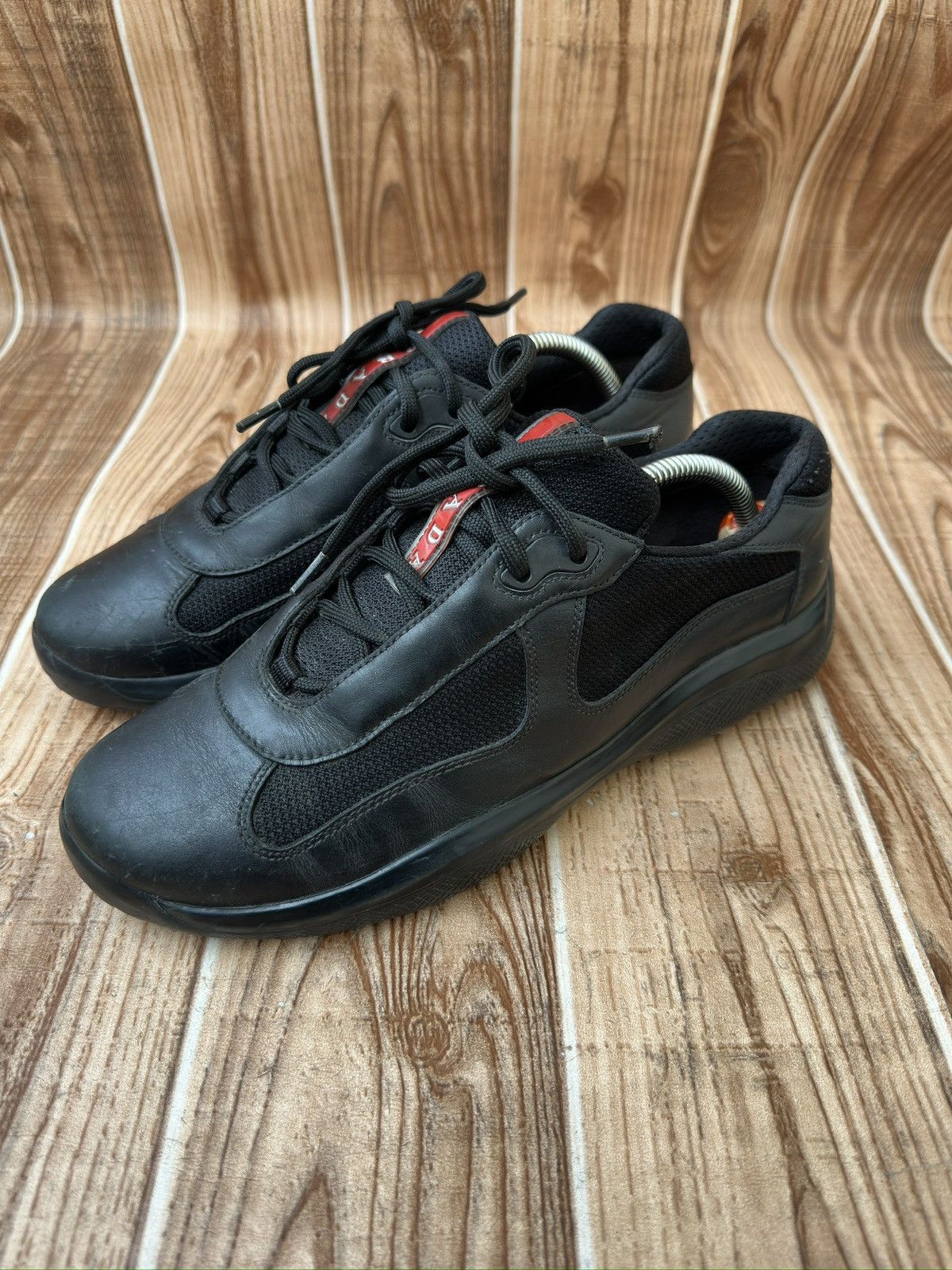 Prada Prada America's Cup Red Tab Leather Sneaks PS0906 Size US 7.5 / EU 40-41 - 2 Thumbnail