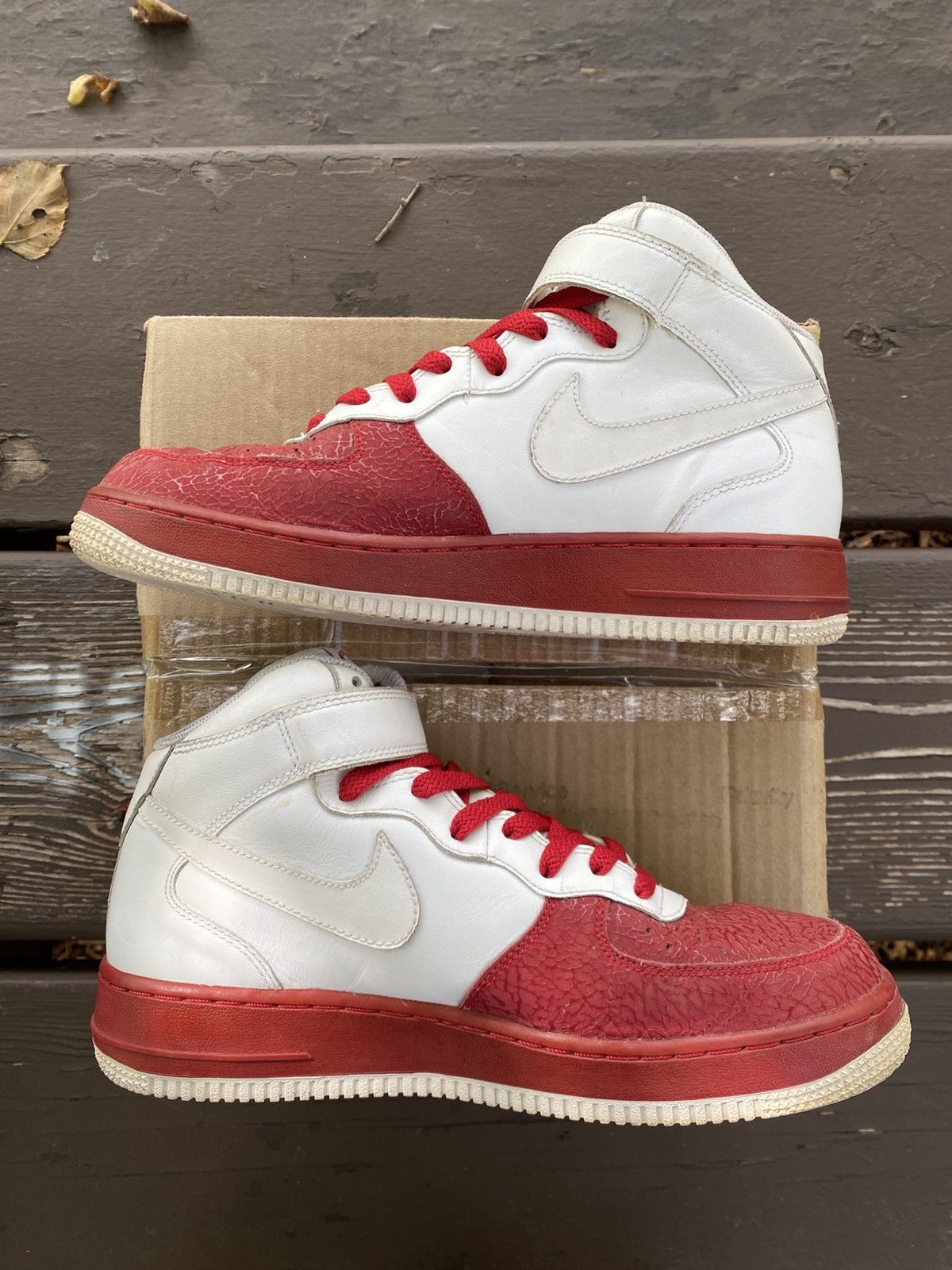 Nike Nike Air Force 1 Mid 07 White Varsity Red 315123113 Size 8.5 Size US 8.5 / EU 41-42 - 4 Thumbnail