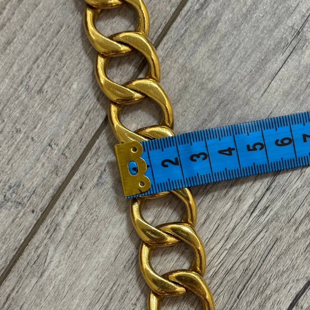 Chanel × Vintage Vintage 90s CHANEL Gold Plated Cambon 31 Rue Coin Chain Belt Size ONE SIZE - 13 Thumbnail