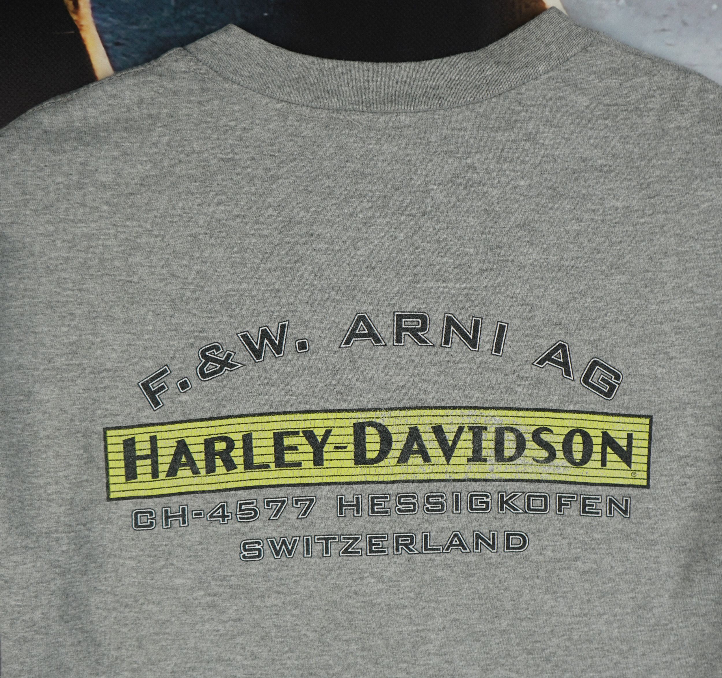 Harley Davidson × Vintage Vintage 2000s Harley-Davidson Switzerland T-Shirt Size US S / EU 44-46 / 1 - 7 Thumbnail