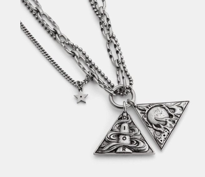 Dior o1w1db11124 Size: OS / Finish Brass Necklace in Silver Size ONE SIZE - 3 Thumbnail
