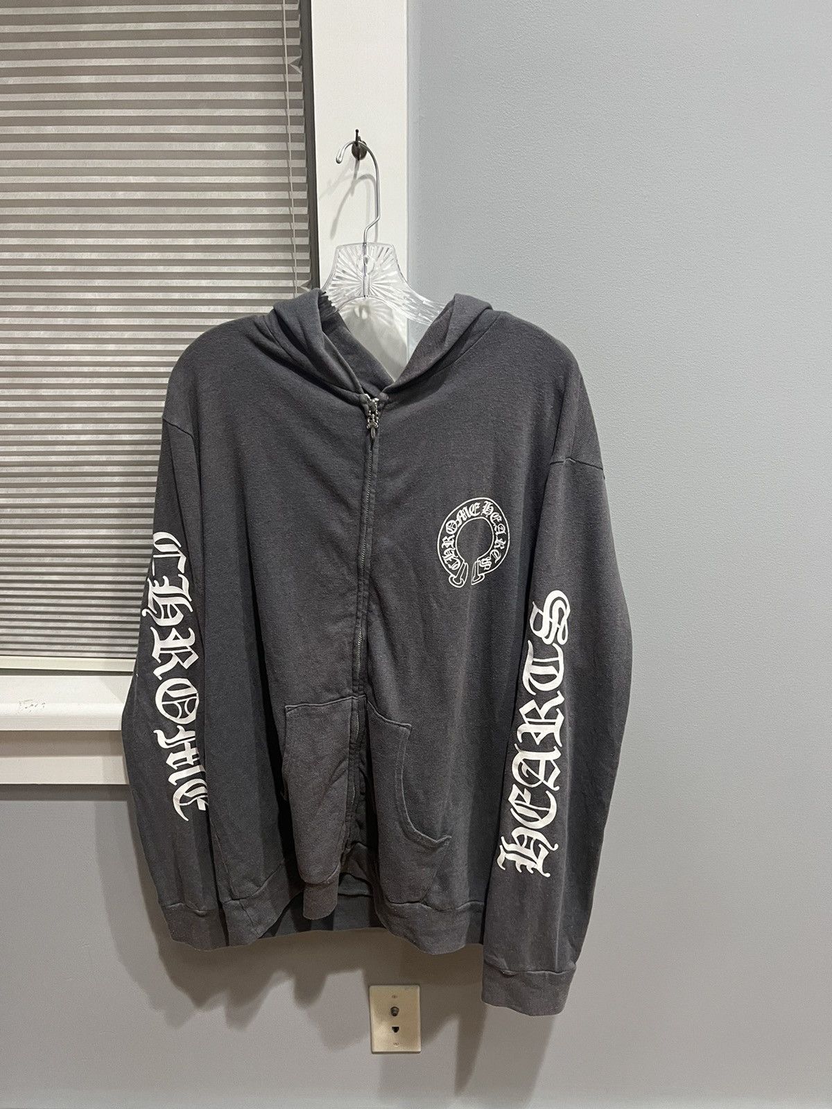 Chrome Hearts Chrome Hearts Grey Zip Up Hoodie | Grailed