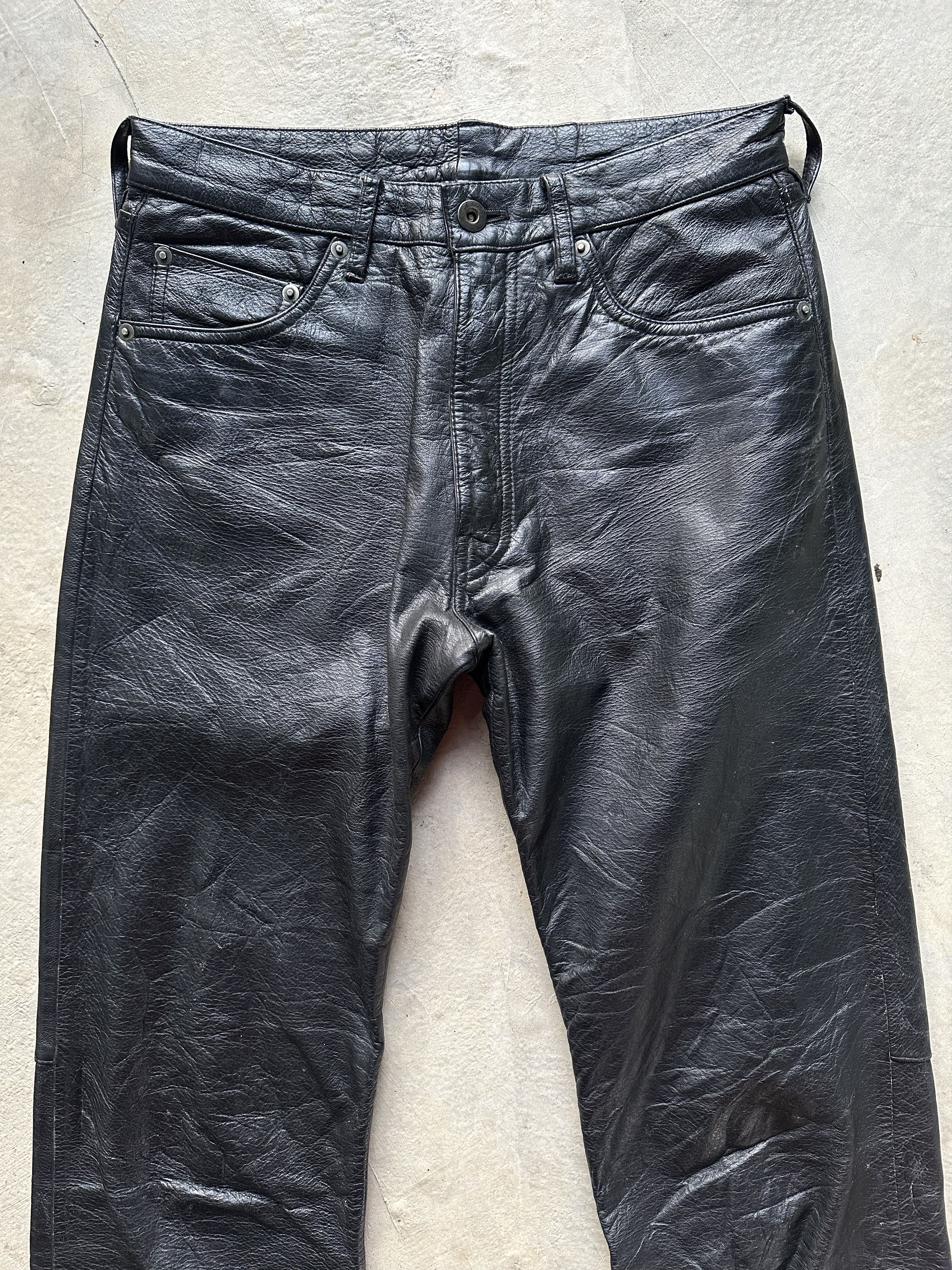 Tornado Mart Vintage Tornado Mart Cowhide Leather Pants Size US 29 - 4 Thumbnail