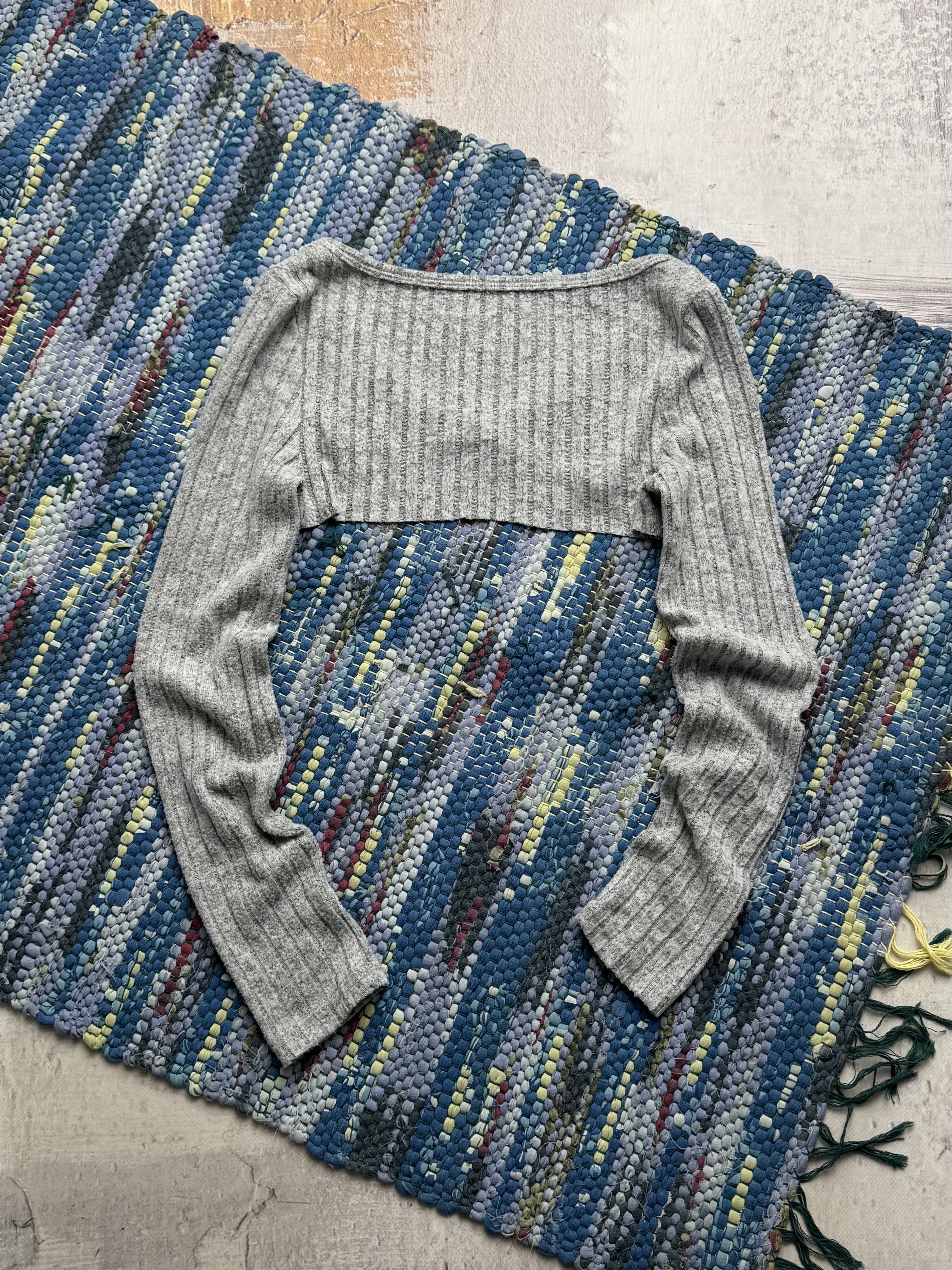 Vintage Vintage Cropped Long Sleeve T-Shirt D15 Size XS / US 0-2 / IT 36-38 - 3 Thumbnail