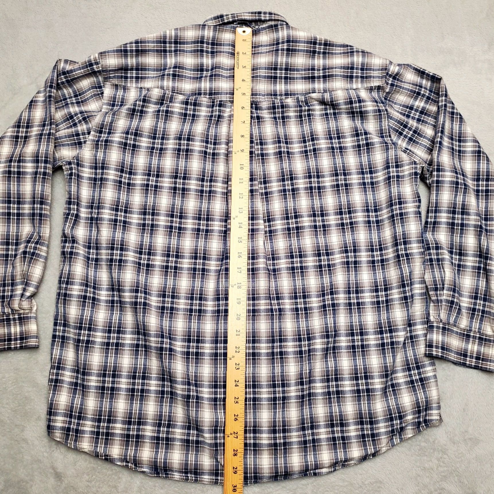 Roper Roper Shirt Mens Large Blue Plaid Long Sleeve Button Western Cowboy Rodeo Casual Size US L / EU 52-54 / 3 - 6 Thumbnail