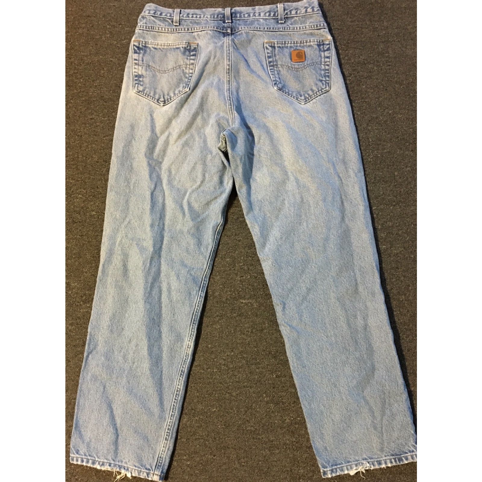 Carhartt VINTAGE Carhartt Jeans 37 33 Blue 90s Grunge Biker Work Straight Mens Size US 37 - 2 Thumbnail