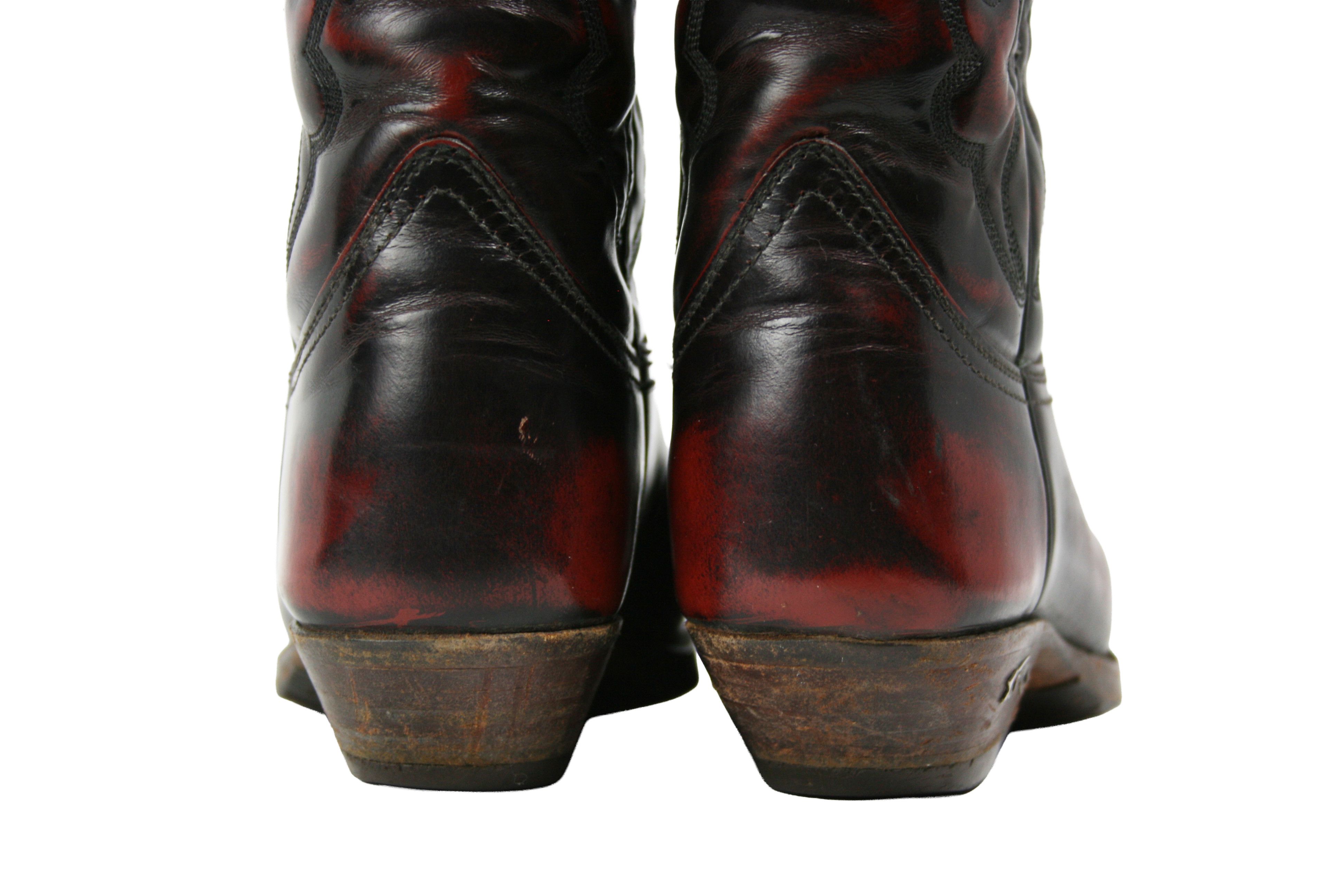 Sendra 90S Y2K Maxi Fuschia Cowboy Western Gradient Boots Vintage Size US 6 / IT 36 - 12 Thumbnail
