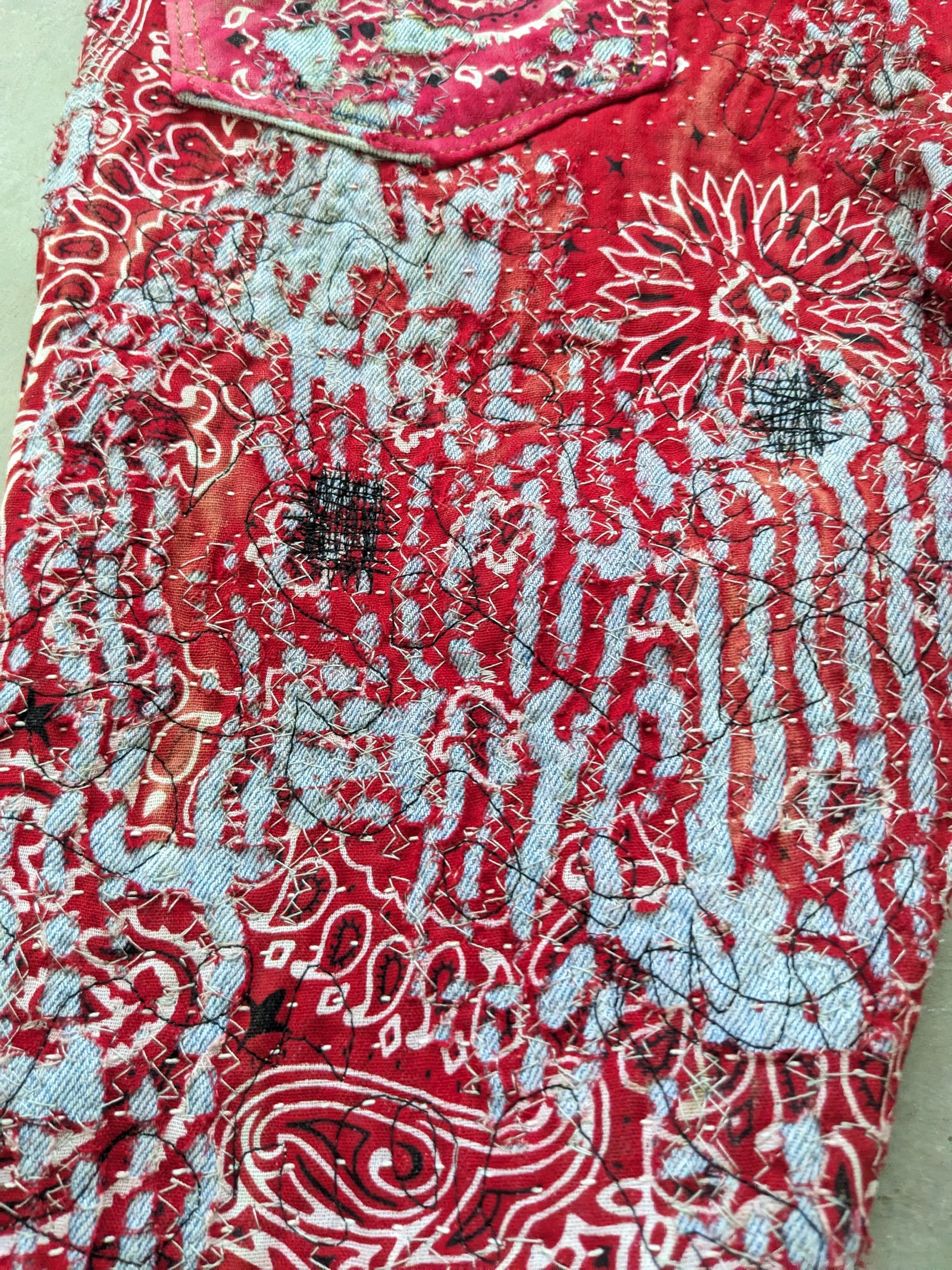 Japanese Brand × Levi's × Vintage Vintage Levis 501 Bandana Boro Inspired Proleta Re Art Size US 30 / EU 46 - 14 Thumbnail