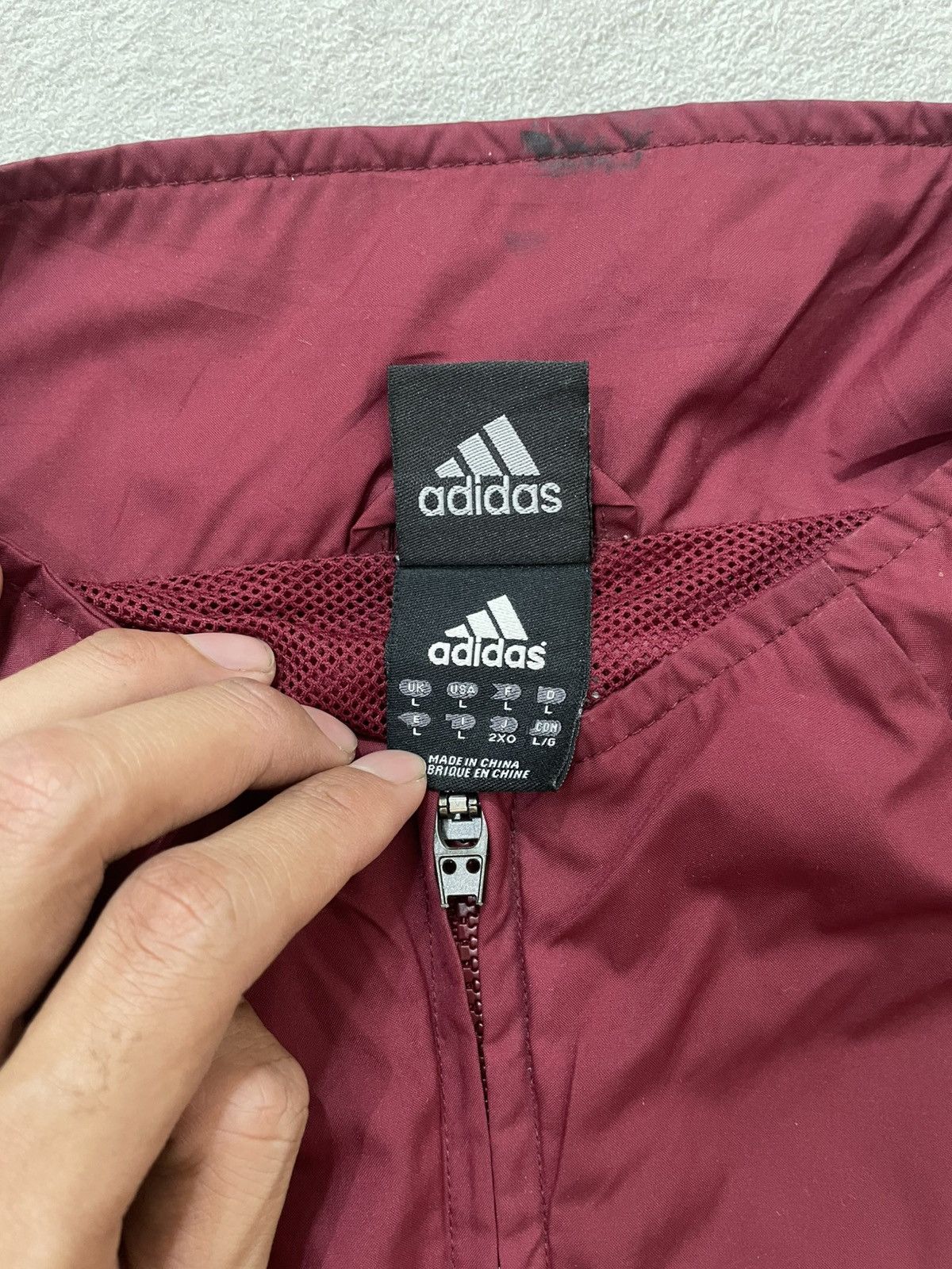Japanese Brand 00s Adidas Ajax Champions League Windbreaker Jacket Red Y/K Size US XXL / EU 58 / 5 - 5 Thumbnail