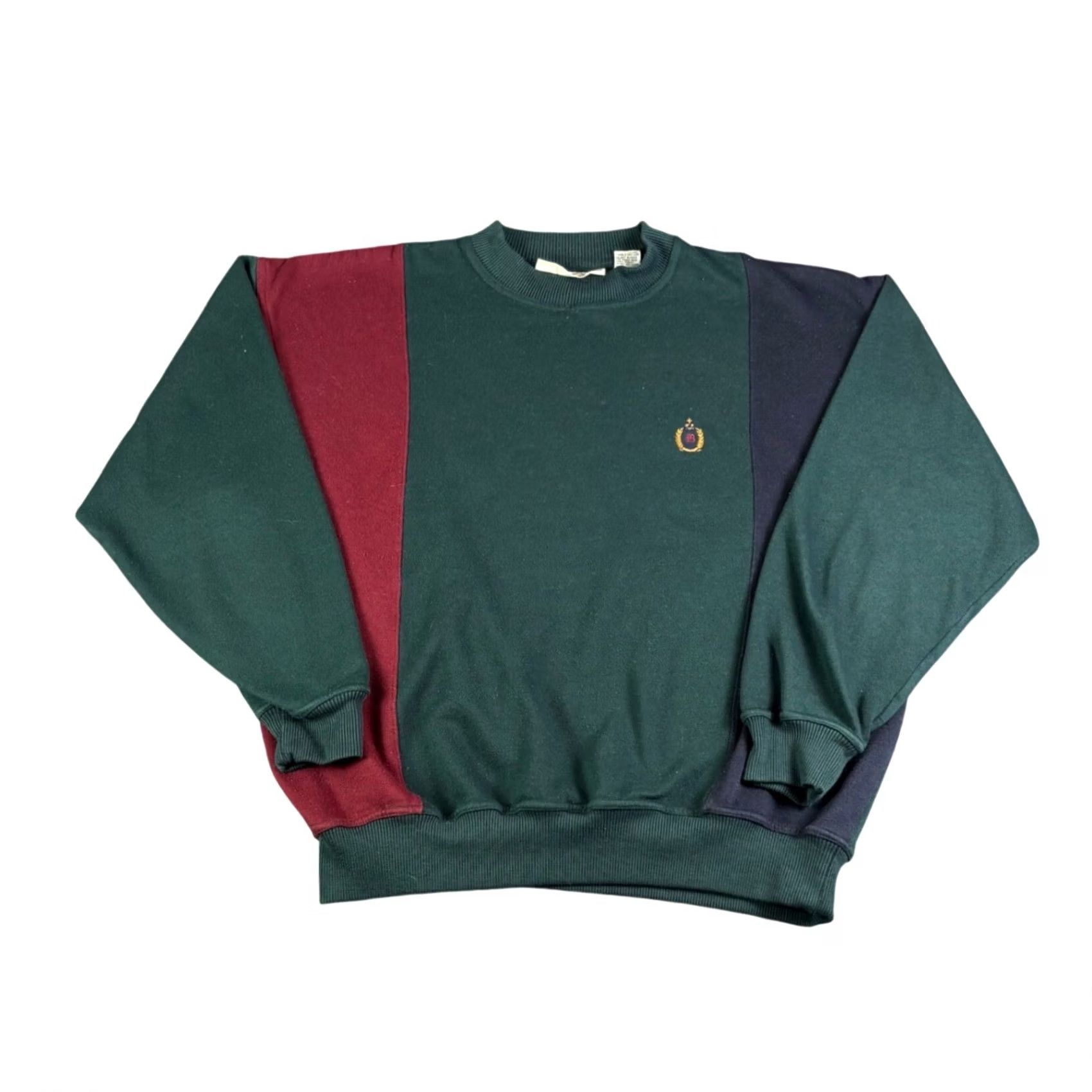 Vintage VINTAGE Botany 500 Sweatshirt Mens M Green Navy Burgundy Crest Size US M / EU 48-50 / 2 - 2 Thumbnail