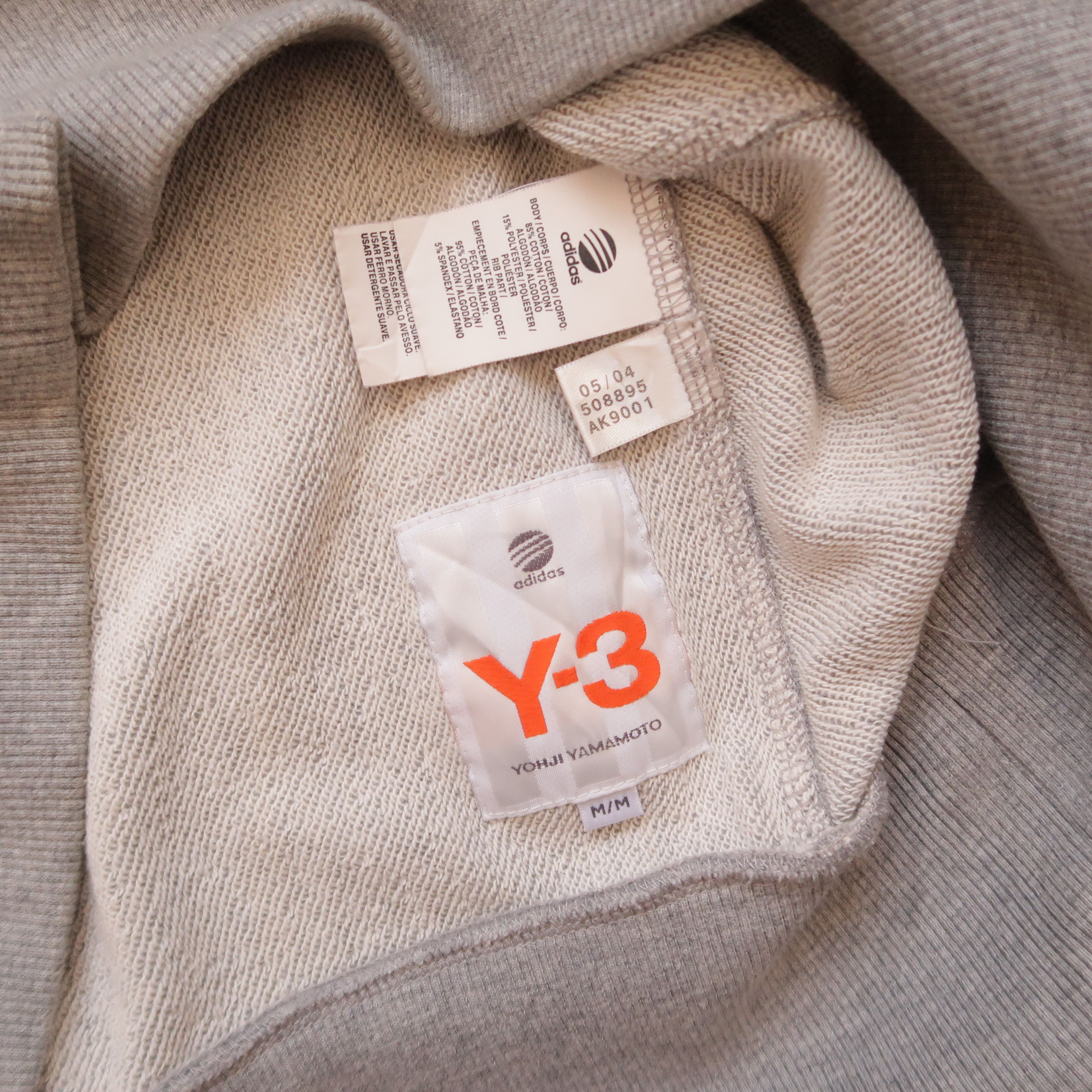 Y-3 2004 Yohji Yamamoto Y-3 Double V Heavy Sweatshirt Patchwork Size US M / EU 48-50 / 2 - 10 Thumbnail