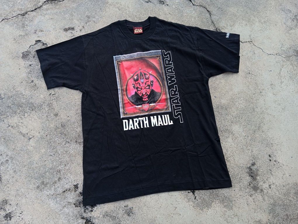 Vintage NOS 90s Star Wars Darth Maul 😈 Tshirt DEADSTOCK 💥 Size US L / EU 52-54 / 3 - 2 Thumbnail