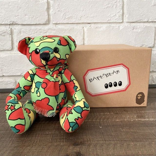 Bape BAPE PSYCHE CAMO Teddy Bear Plush Doll a bathing ape NIGO Size ONE SIZE - 1 Thumbnail