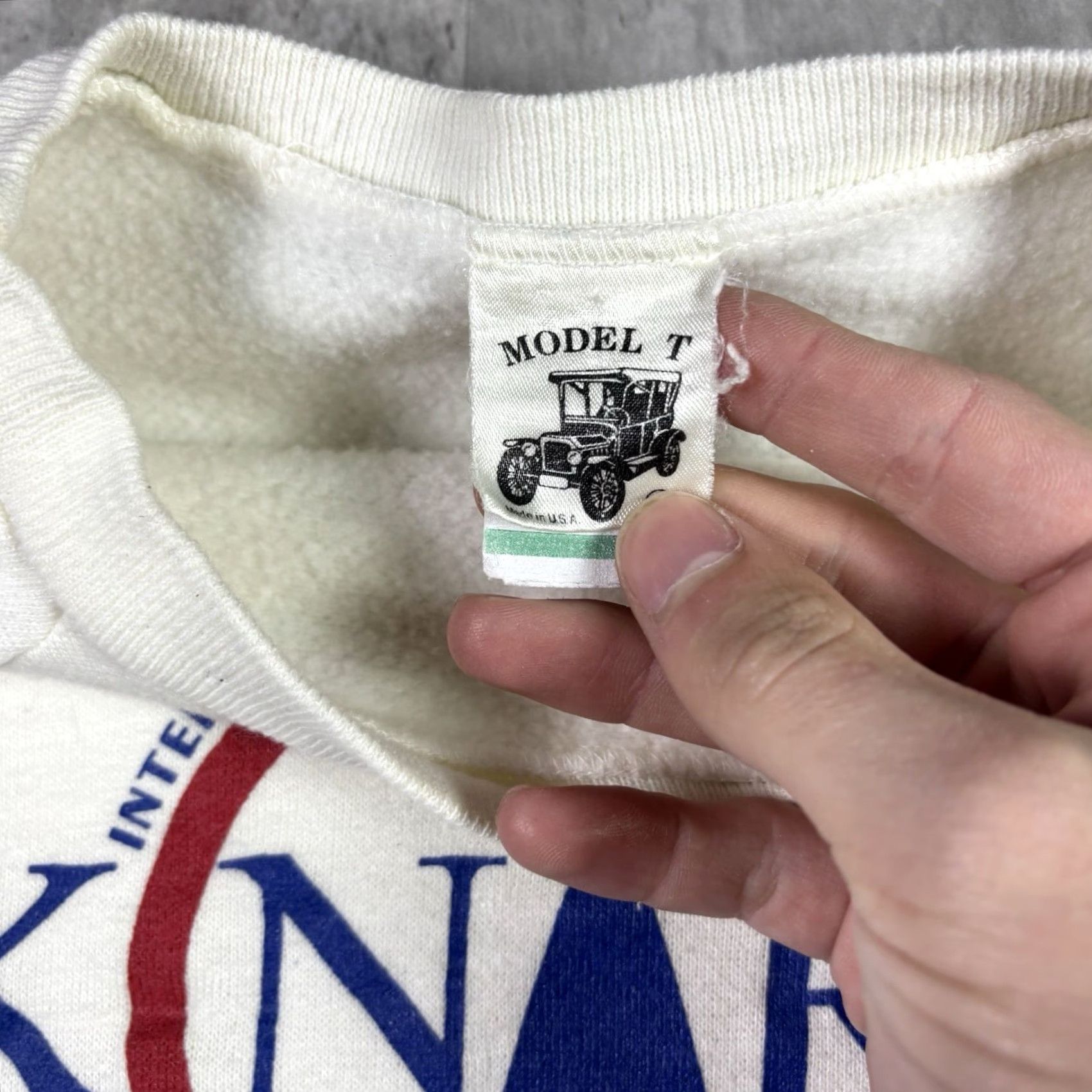 Vintage VINTAGE Knarr Sweatshirt Crewneck Small 80s White Adidas Basketball Soccer Graphic Print Nightvision Logo Pullover Men Size US S / EU 44-46 / 1 - 5 Thumbnail