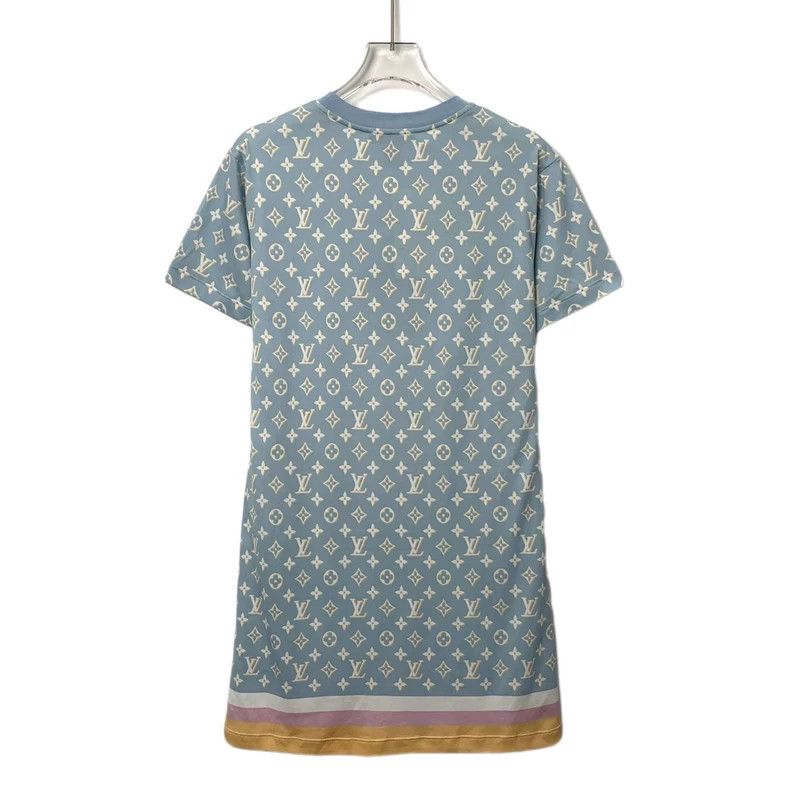 Louis Vuitton Louis Vuitton Light blue cotton round-necked short-sleeved Size XS / US 0-2 / IT 36-38 - 2 Thumbnail