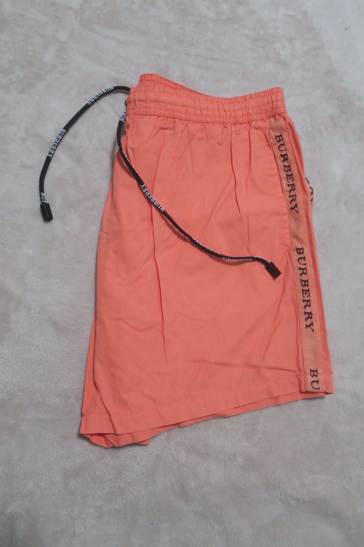 Burberry Men's Swim Trunks Salmon Side Embroidered Print Size XL Size US 32 / EU 48 - 2 Thumbnail