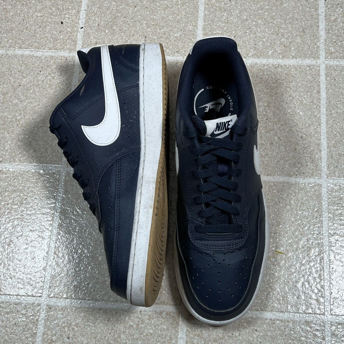 Nike Nike Court Vision Low Trainers - Navy Obsidian & White, Size US 10 / EU 43 - 3 Thumbnail