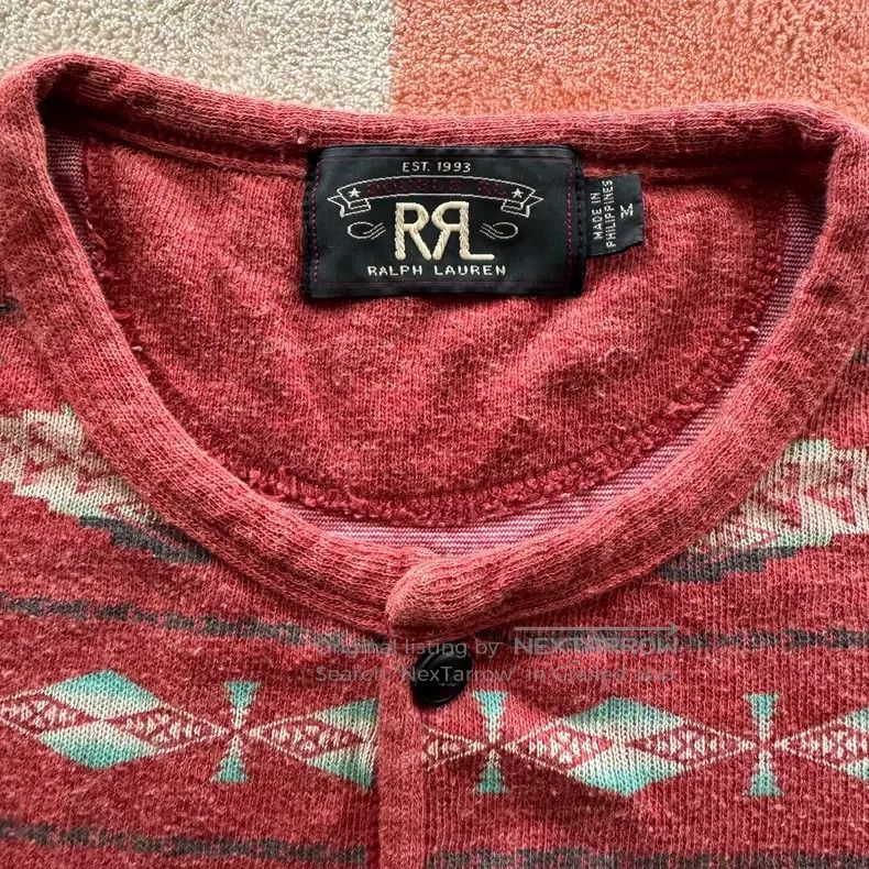 RRL Ralph Lauren RRL Ralph Lauren Southwest Henry collar hoodie t-shirt Size US M / EU 48-50 / 2 - 3 Thumbnail