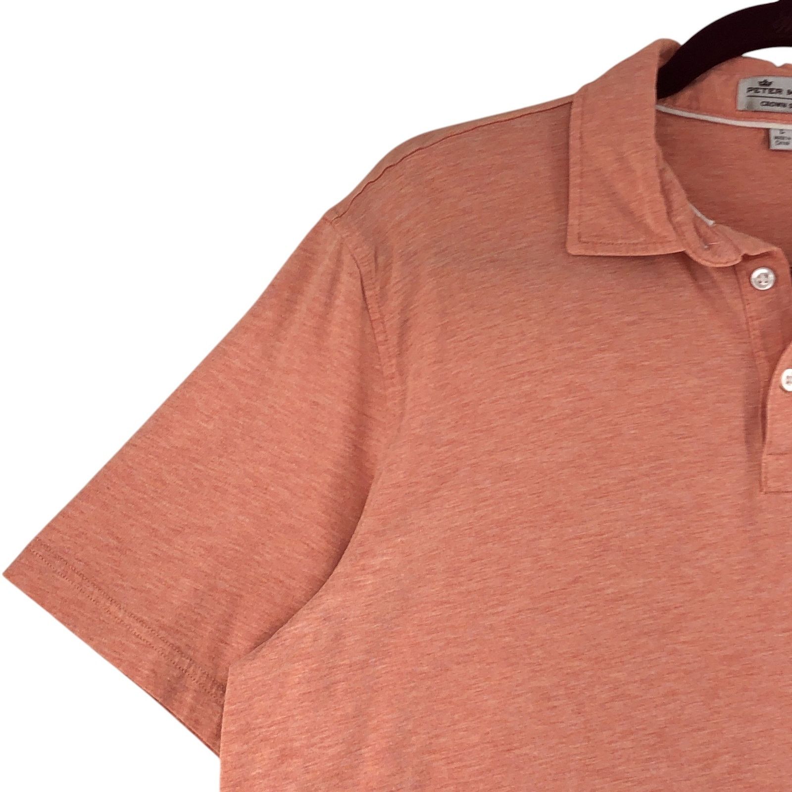 Peter Millar Peter Millar Size L Polo Shirt Crown Soft Melange Orange Size US L / EU 52-54 / 3 - 6 Thumbnail