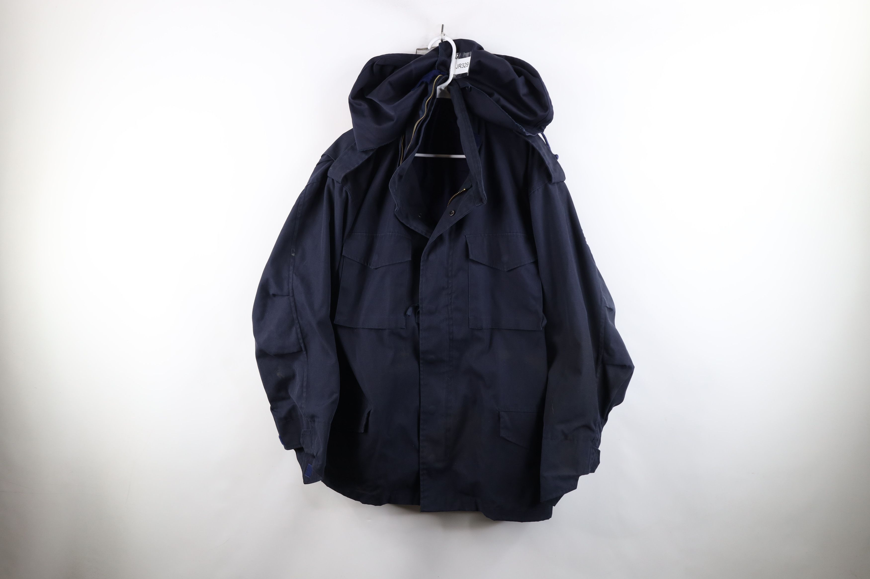 Vintage Vintage 90s German Military Hooded Parka Jacket Coat Blue Size US XL / EU 56 / 4 - 1 Thumbnail