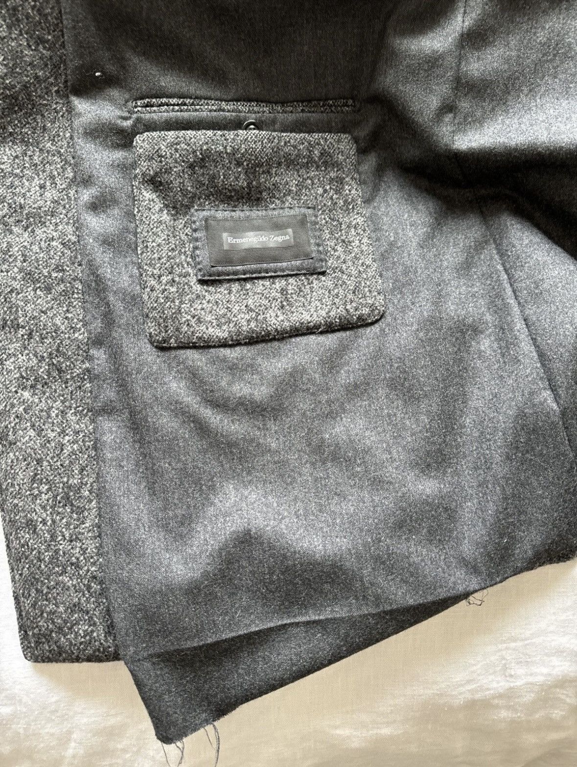 Ermenegildo Zegna Zegna Wool Grey Overcoat Size US XL / EU 56 / 4 - 4 Thumbnail