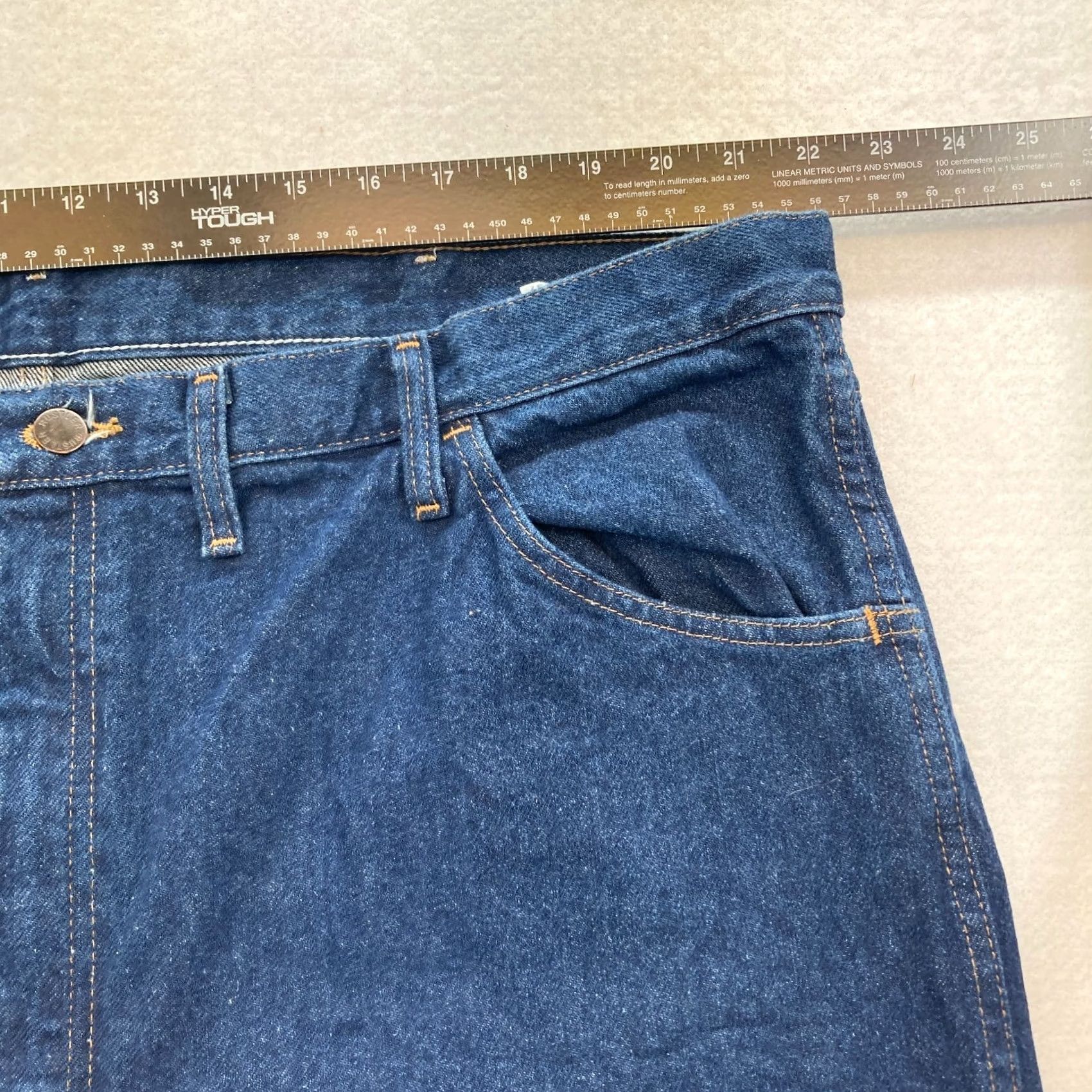 Denime Rustler Mens 44x30 Blue Denim Straight Jeans NWT Medium Wash Regular Rise 30 Inseam Size 44 44x30 Jeans Mens Size US 44 / EU 60 - 5 Thumbnail