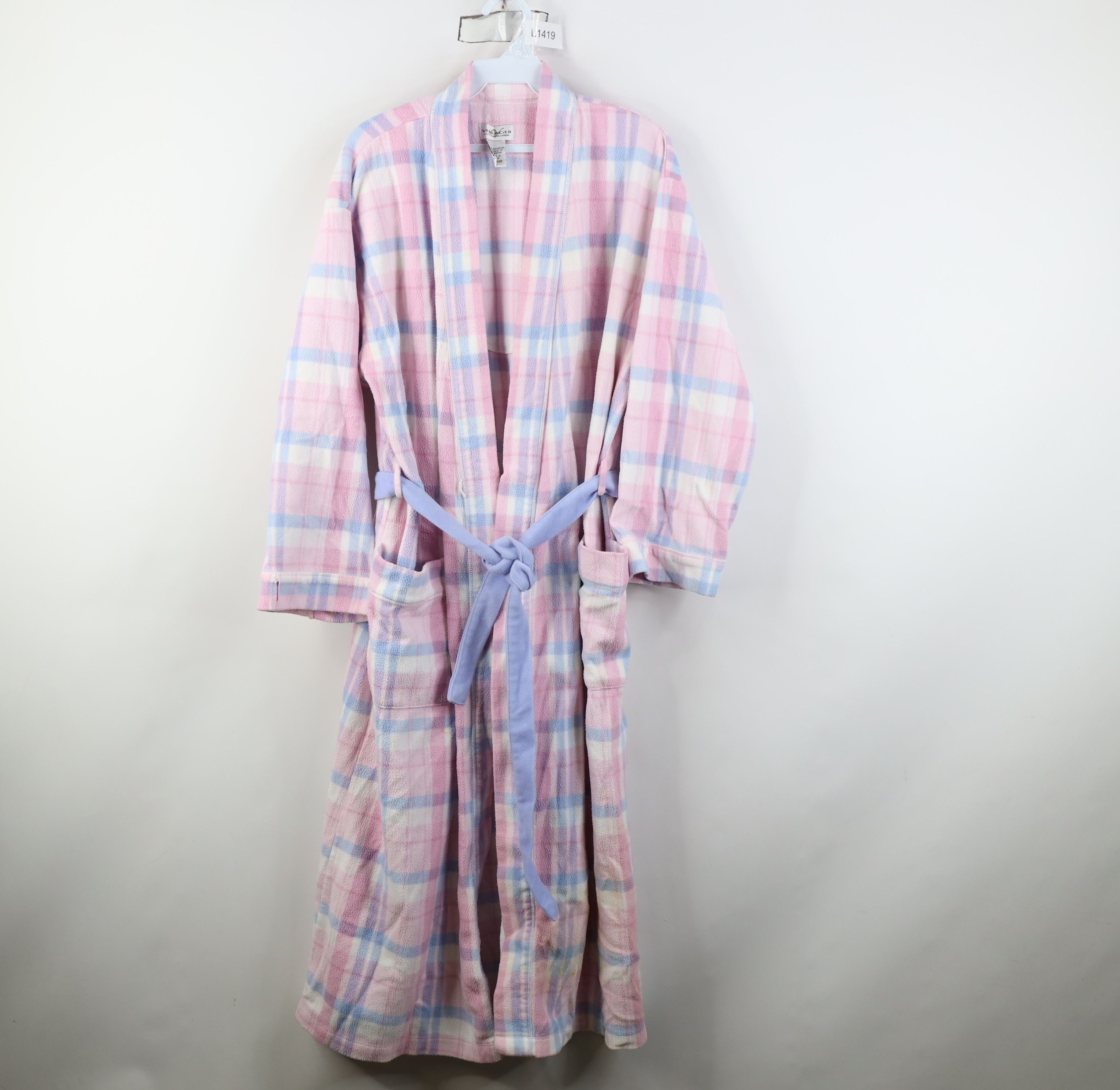 Vintage Vintage 90s Streetwear Distressed Belted Fleece Bath Robe Size M / US 6-8 / IT 42-44 - 1 Thumbnail