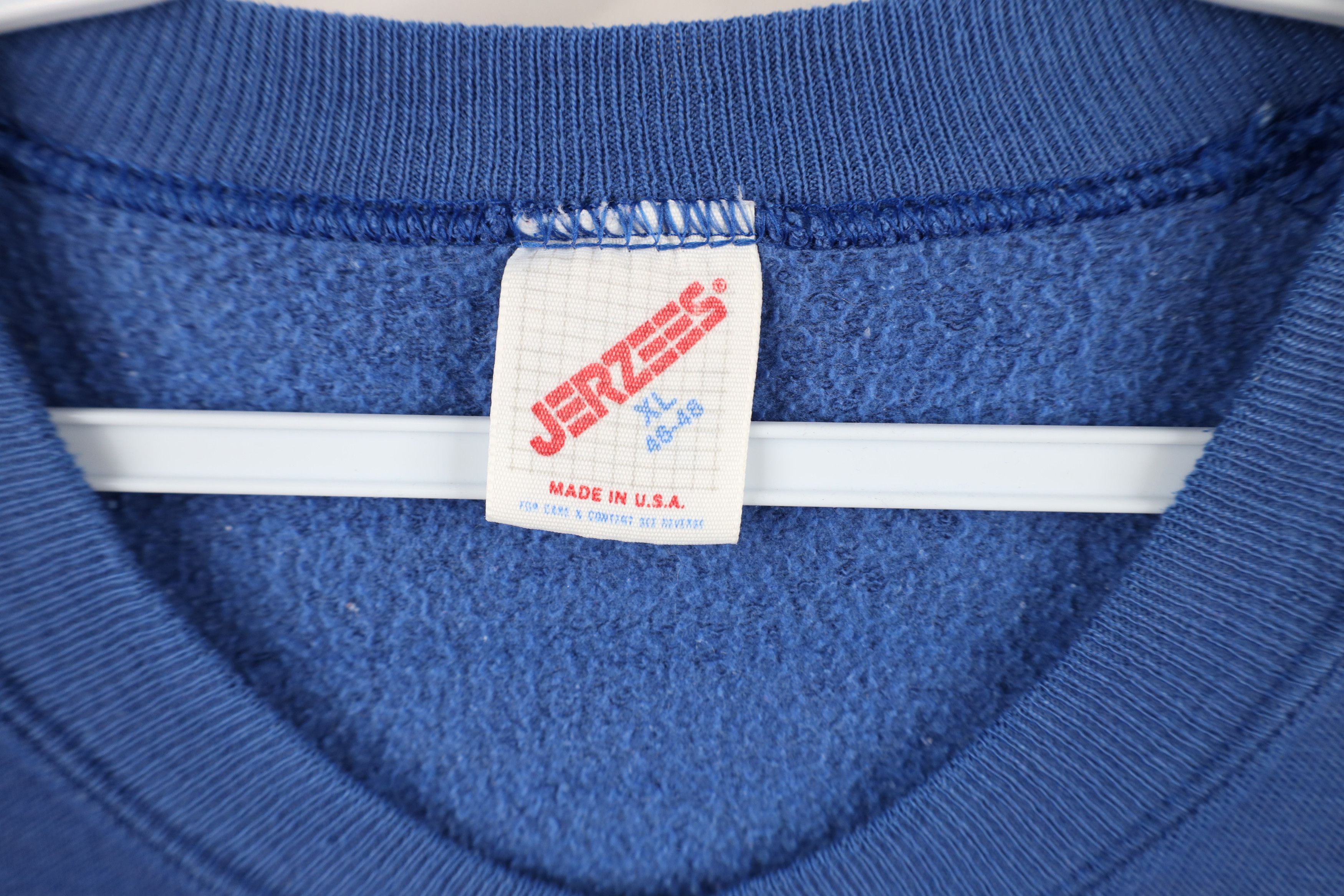 Vintage Vintage 90s Streetwear Crewneck Sweatshirt Royal Blue USA Size US XL / EU 56 / 4 - 9 Thumbnail
