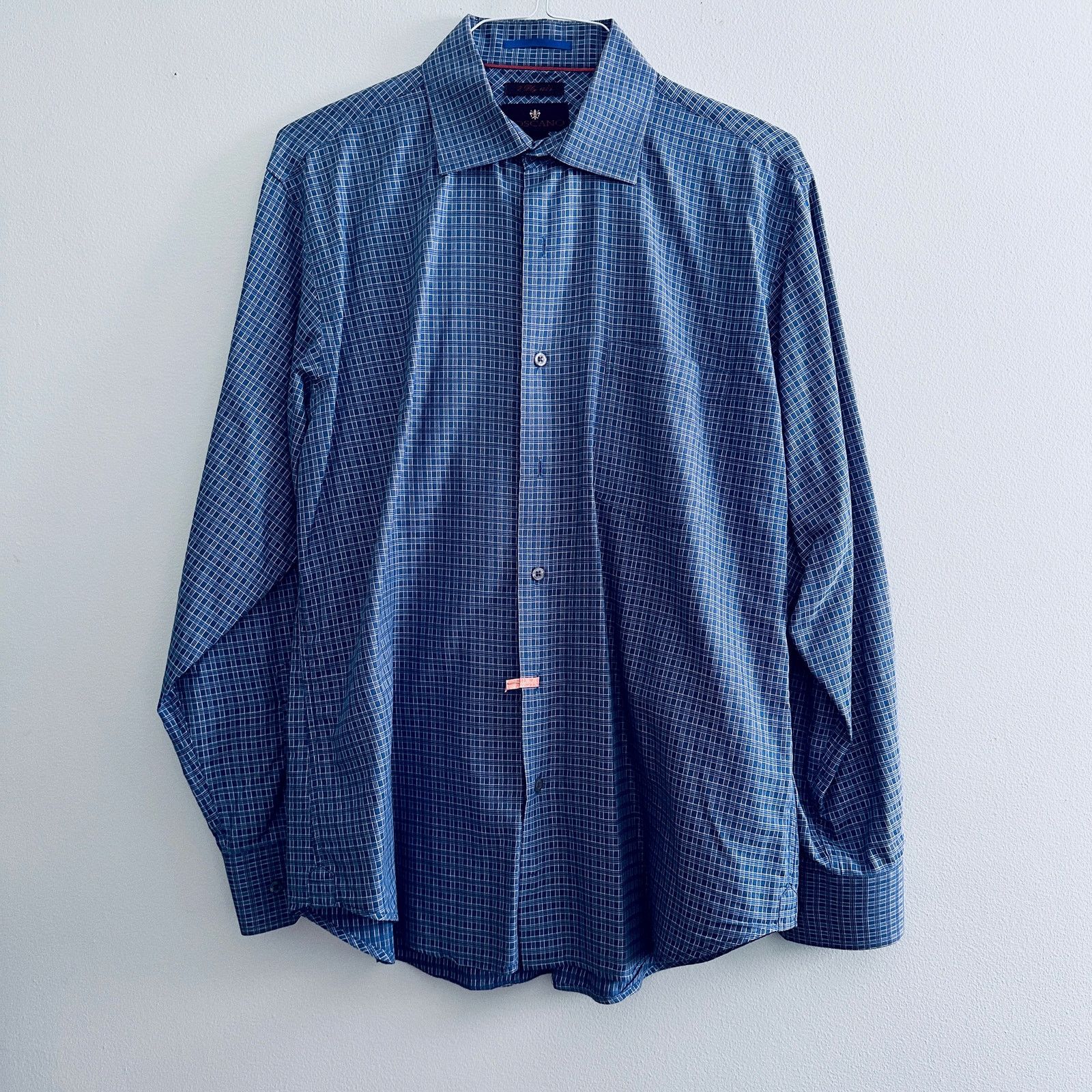 Toscano Toscano blue plaid button down Size US L / EU 52-54 / 3 - 2 Thumbnail