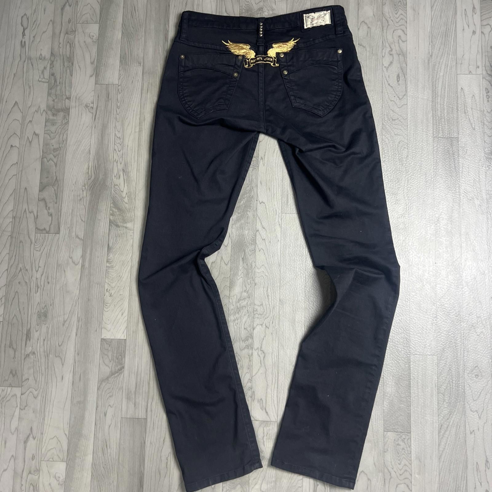 Designer Robin’s Jean Marilyn Skinny Black/Gold Wings/Women’s Size 29 Size 29" - 1 Thumbnail