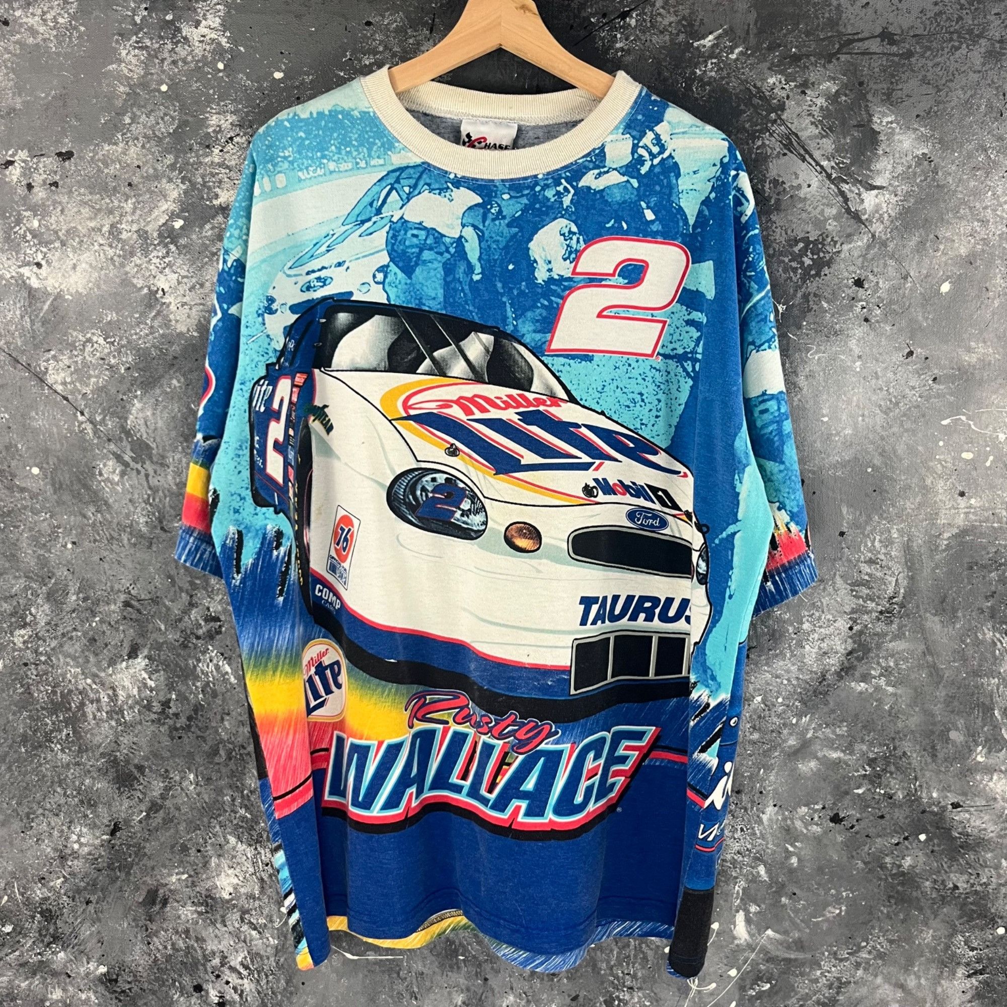 image of Nascar x Vintage 90’S Rusty Wallace Shirt in Blue, Men's (Size XL)