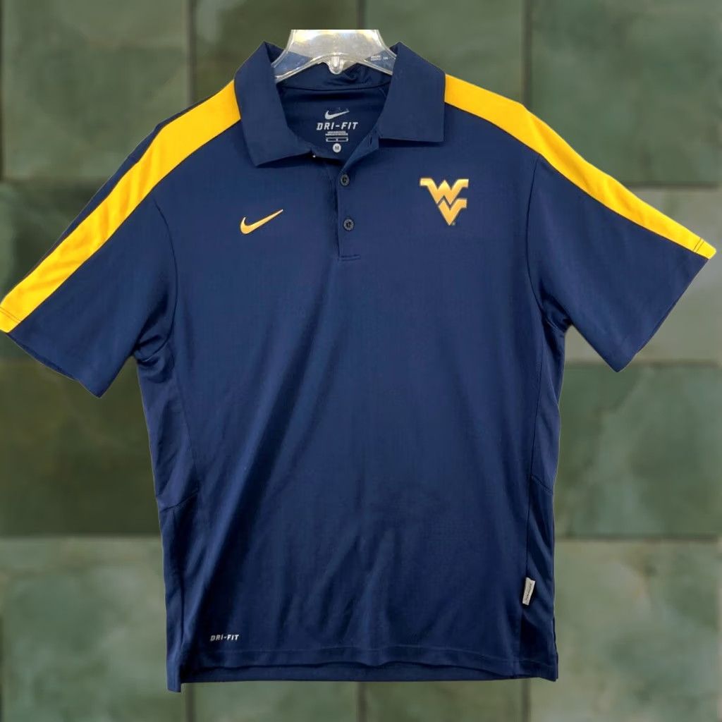 Nike Nike DriFit Mens Polo Shirt Medium Navy Blue College Sports Swoosh Athletic Shirt Size US M / EU 48-50 / 2 - 1 Thumbnail