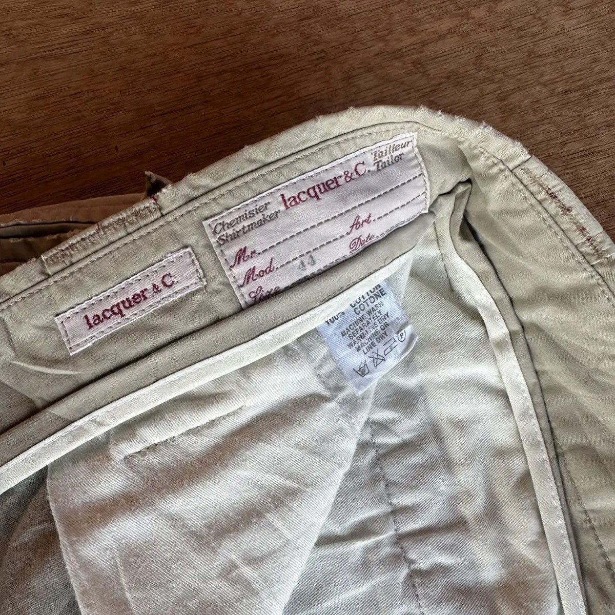 Japanese Brand LACQUER CO. TAILOR KHAKI BLANK TROUSERS PANTS W28 Size US 28 / EU 44 - 8 Thumbnail