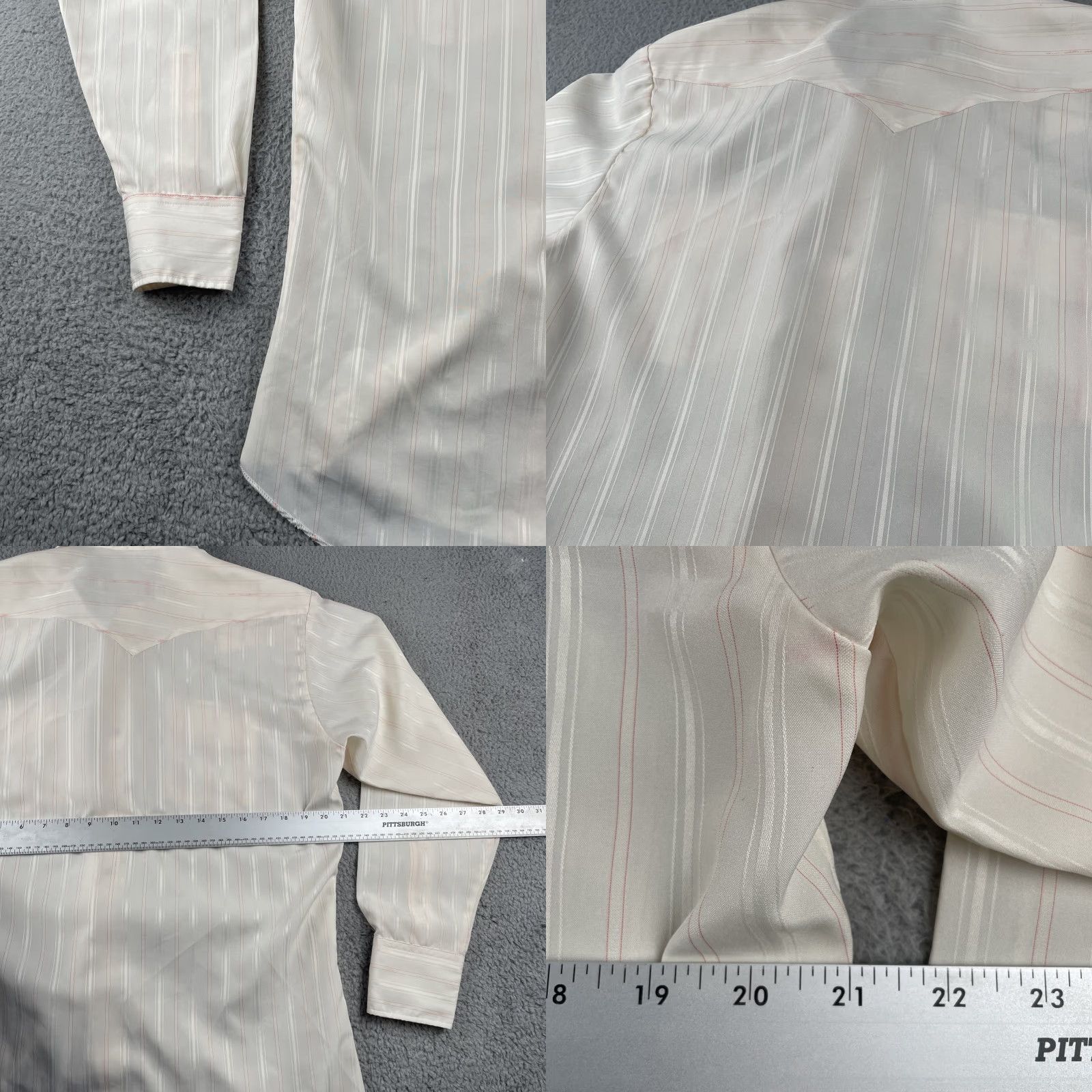 Vintage VINTAGE Panhandle Slim Pearl Snap Long Sleeve Button Up Shirt USA XL White Slimming Regular Mens Size US XL / EU 56 / 4 - 10 Thumbnail