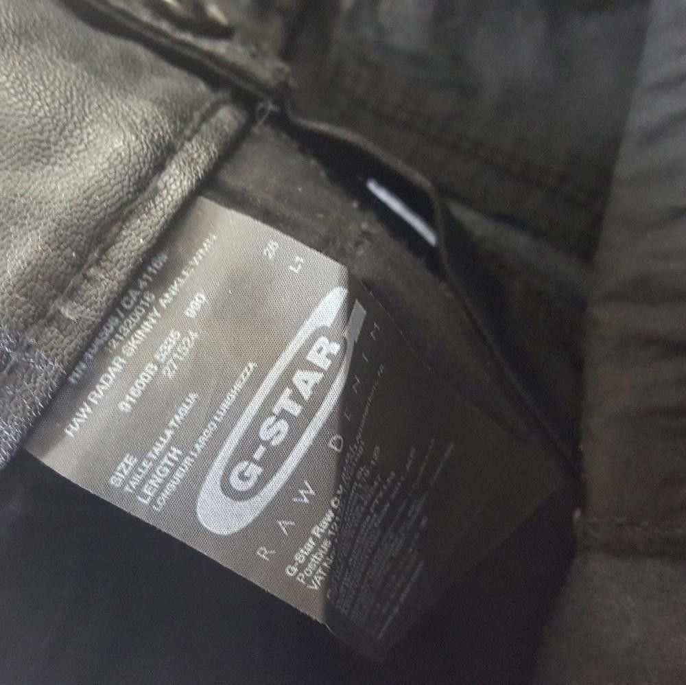 Designer Black G-Star Raw Denim Pant Size 26" / US 2 / IT 38 - 3 Thumbnail