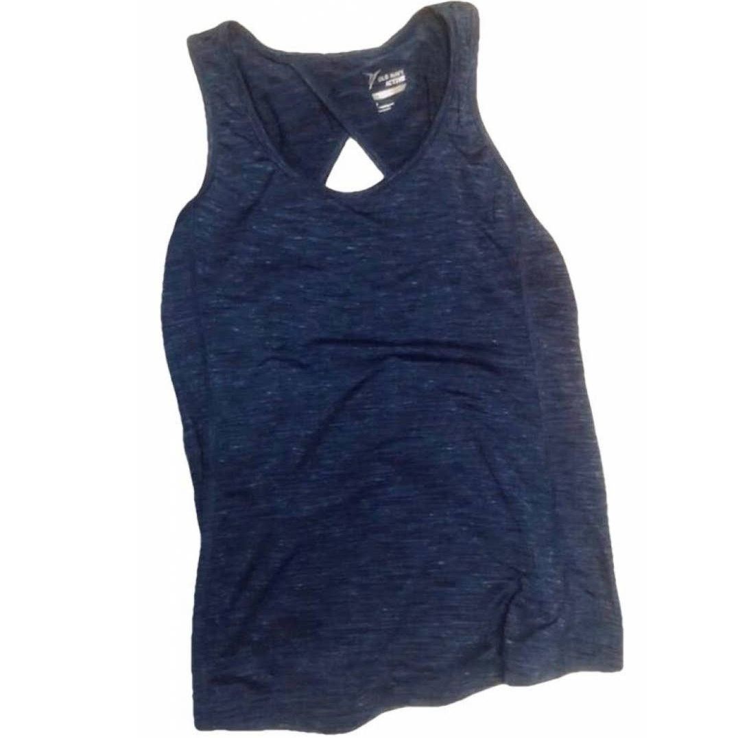 Old Navy NEW OLD NAVY Active Dri Fit Navy Blue Workout Tank Top Shirt Size M / US 6-8 / IT 42-44 - 8 Thumbnail