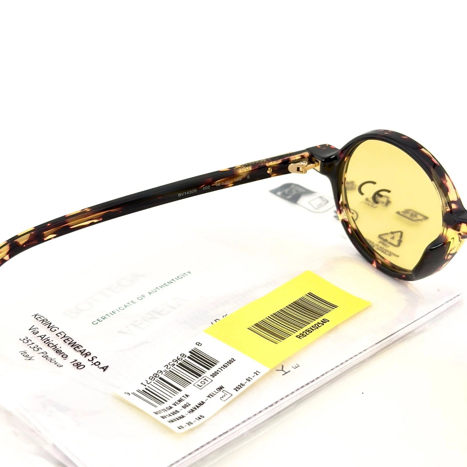 Bottega Veneta BOTTEGA VENETA 1430 BV1430S Classic Round Sunglass 002 Size ONE SIZE - 6 Thumbnail