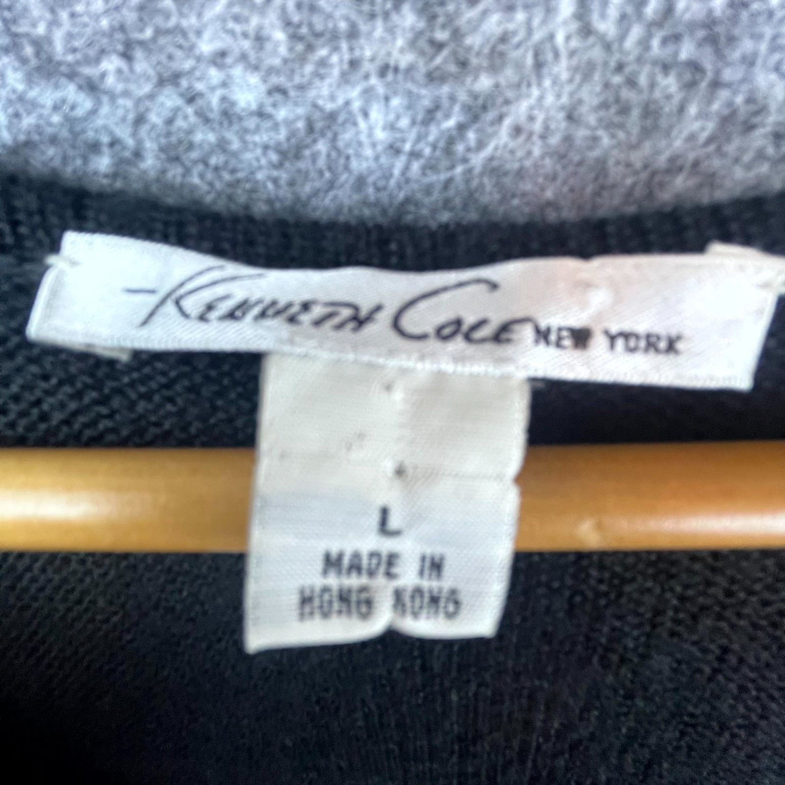 Kenneth Cole Vintage Kenneth Cole Sweater Dress Large Black LBD Chic Size L / US 10 / IT 46 - 3 Thumbnail