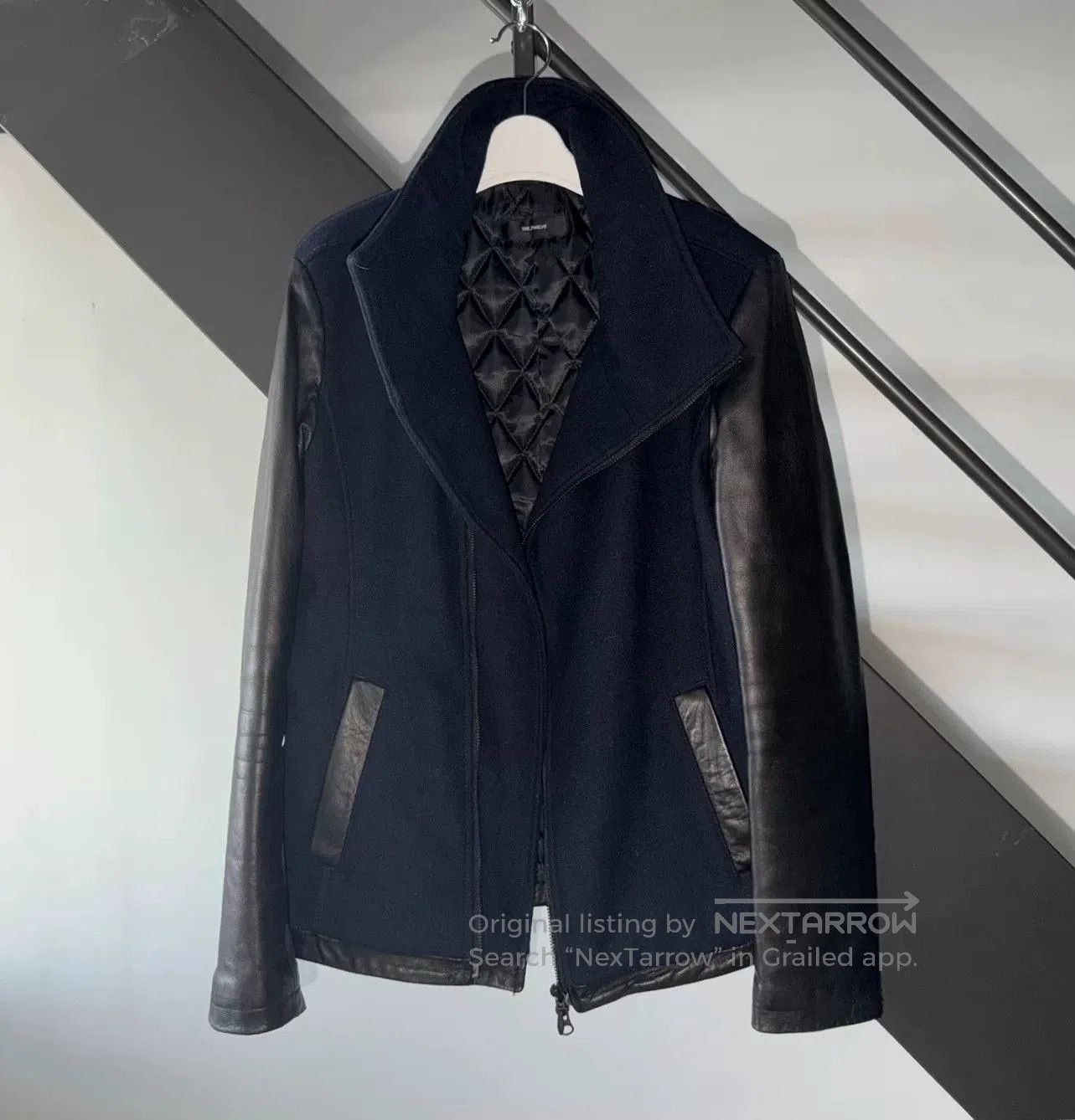 Other Flap Collar Leather Wool Jacket. Size US M / EU 48-50 / 2 - 5 Thumbnail